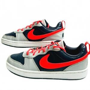 Nike Court Borough Low "Smoke Grey/Crimson/Blue" DV5456-003 - Boy's 6Y